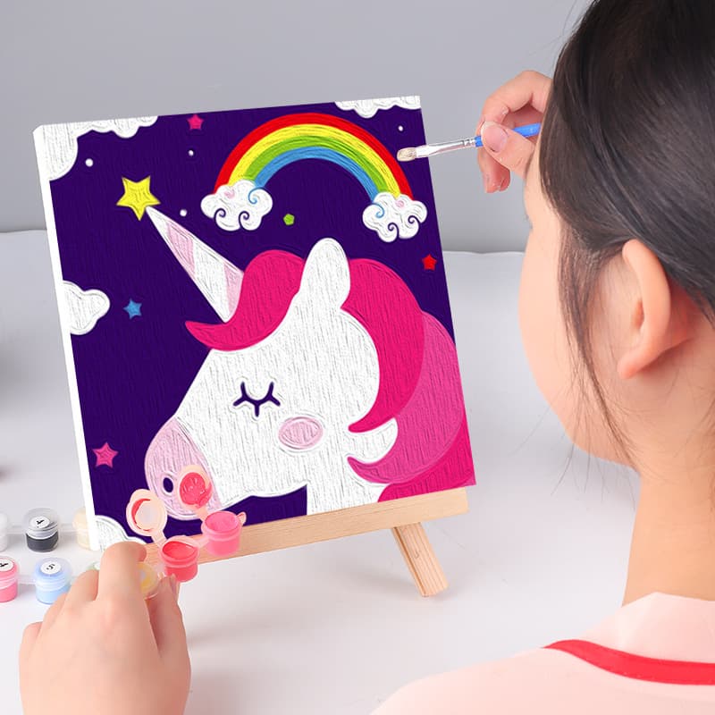 Children's Digital Oil Painting 2025 New DIY Handmade Coloring Watercolor Doodle Painting Coloring Filling Acrylic Painting Gift