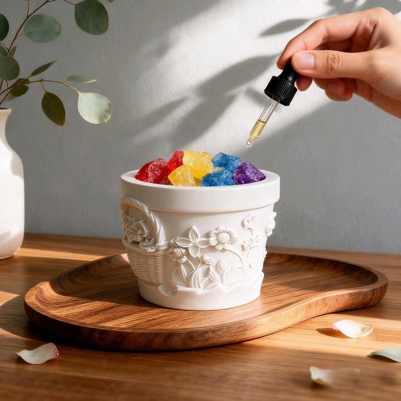 Basket Aromatherapy Candle Cup Flower Pot Silicone Mold DIY Resin Mold Cement Plaster Basket Pen Holder Mold