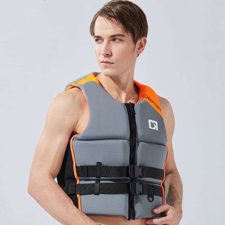 Professional adult swimming life jacket, high buoyancy water skiing vest, portable and shockproof for fishing, rafting, and surfing, suitable for men and women.