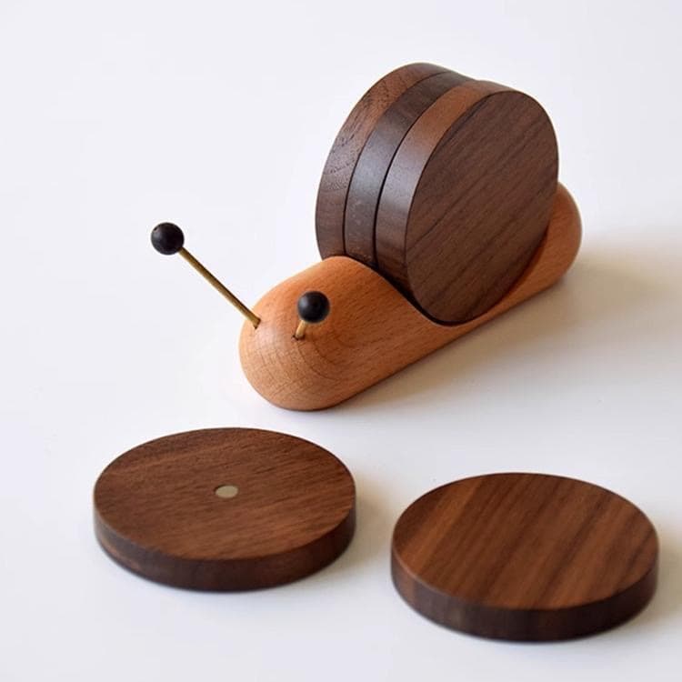 Creative household snail coaster, desktop heat insulation pad, decorative ornament, magnetic suction tea coaster, bowl mat, cup holder wholesale