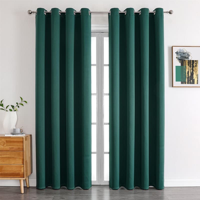 Dropshipping High-Precision Fine Knit Solid Color Curtains, Cross-Border Amazon Curtains, Blackout Curtain Fabric for Foreign Trade