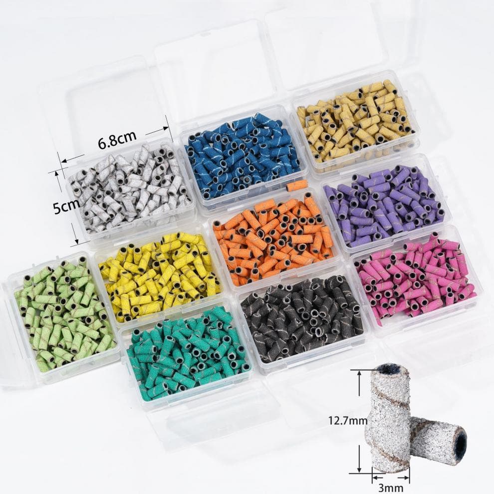 Manicure tool engraving and grinding 50 pieces in a box of small square box 3.0mm small diameter mini color manicure sanding ring