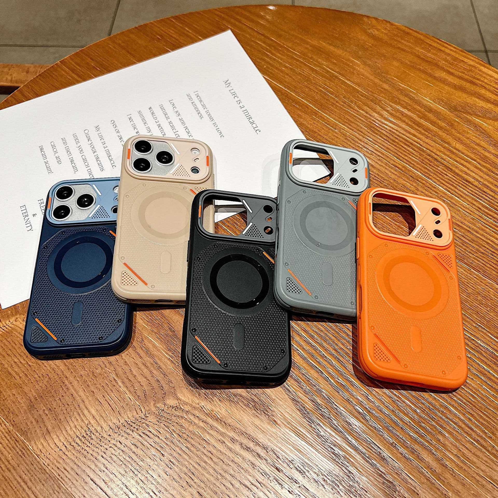 Compatible with iPhone 17 Pro Max Case, Mecha Lens Magnetic Apple 16 Full-Body Drop Protection Cover 15