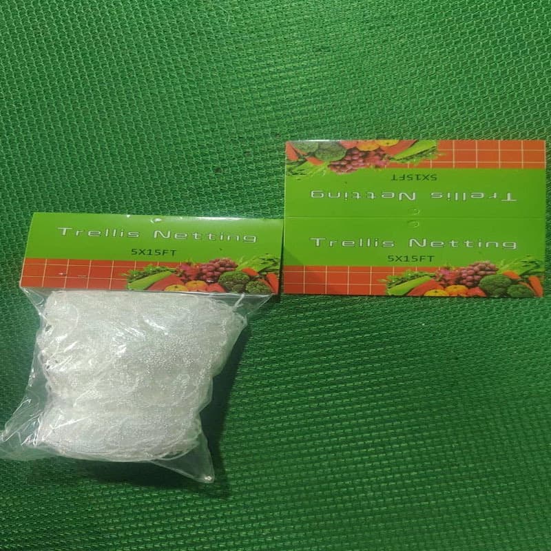 Cross-border Supply Plant Gardening Climbing Net, White Grid Polyester Vine Climbing Net, Knotless Planting Support Net
