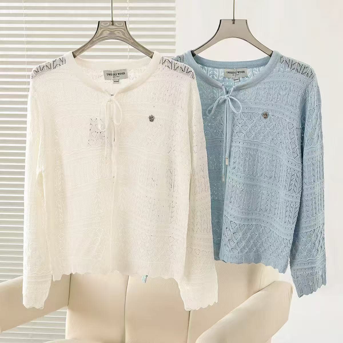 2026 Summer New Women's College Style Casual Versatile Simple Knit Sweater Cardigan TTCK2625CCK