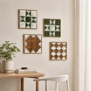 3D Handmade Cotton Thread Woven Wall Decoration, Three-Dimensional Fiber Art Decorative Painting for Living Room, Dining Room Background Wall Hanging