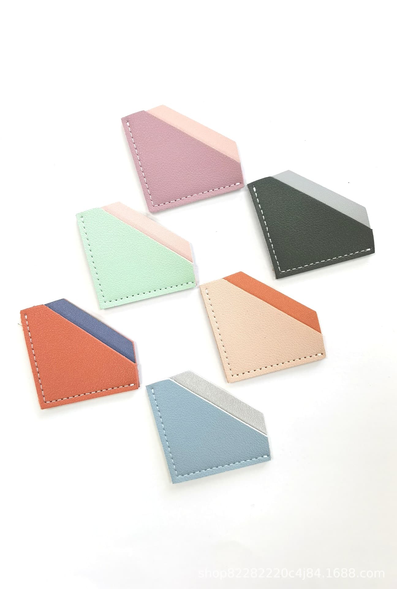Diamond Shape Bookmark Mini Portable Gift Bookmark Page Clip Book Corner Protector Leather Bookmark