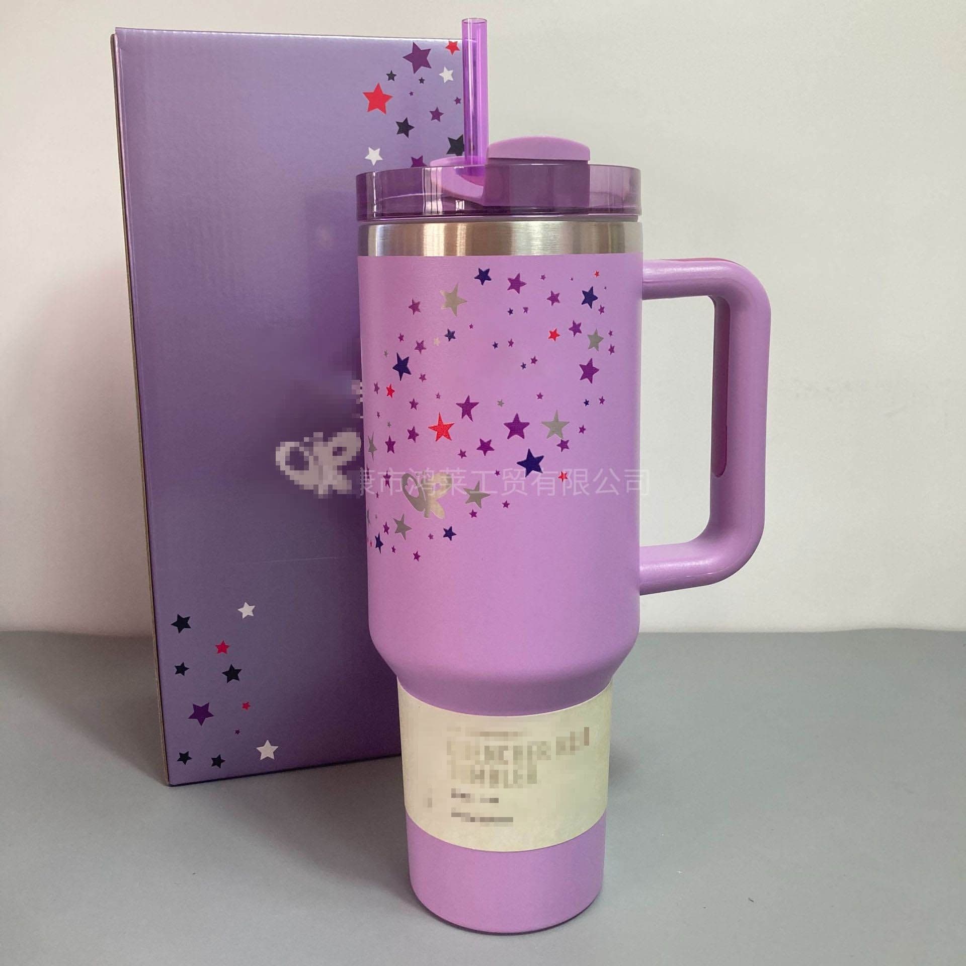 Cross-Border Bestseller 40oz Stainless Steel Double-Wall Insulated Tumbler Cup with Handle for Outdoor and Car Use