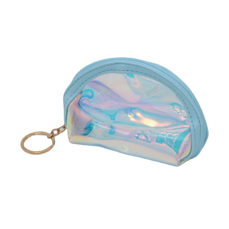 New Girls Laser Transparent Coin Purse Jelly Shell Cartoon Coin Purse Student Harajuku Laser Coin Card Bag