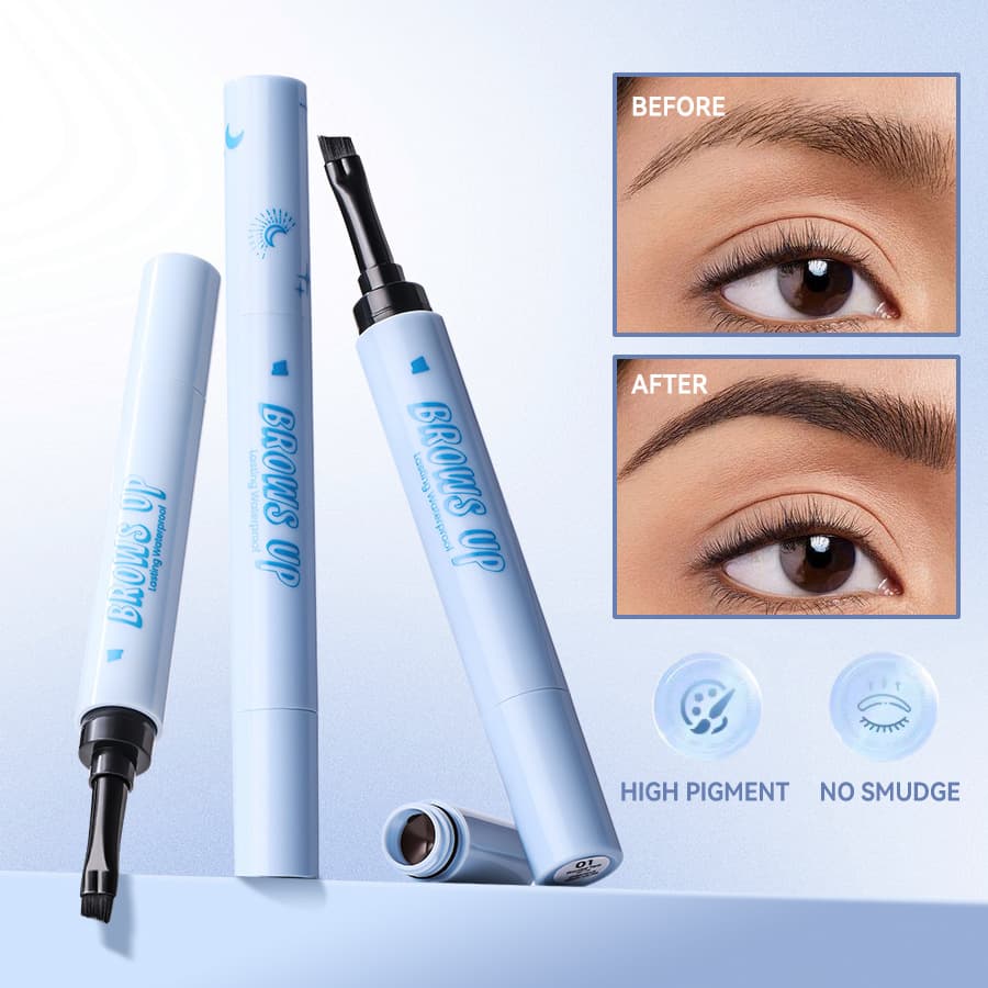 AMG Cross-border Foreign Trade Exclusive Three-color Eyebrow Cream Waterproof Sweat-proof Natural 3D Long-lasting Smudge-proof Wholesale Eyebrow