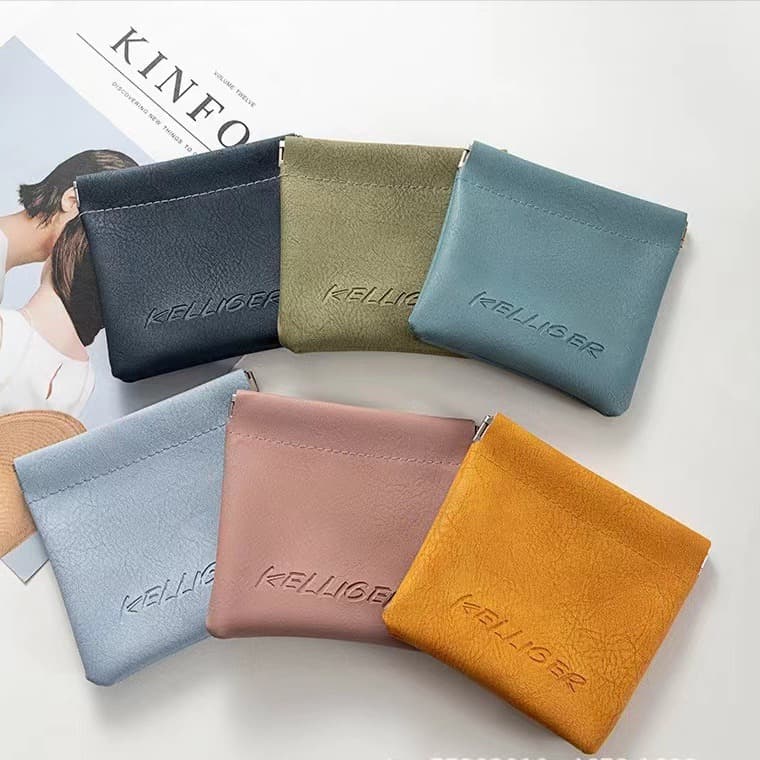 PU Leather Auto-Close Snap Bag Jewelry Organizer Pouch Lipstick Watch Antique Packaging Bag Customizable Logo