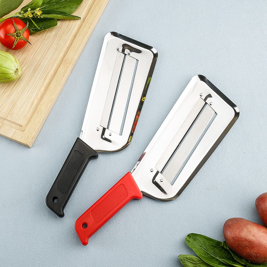 Multi-Purpose Vegetable Cutter with Dual Blades, Kitchen Grater for Shredding and Slicing Fruits & Cabbage, Stock Available
