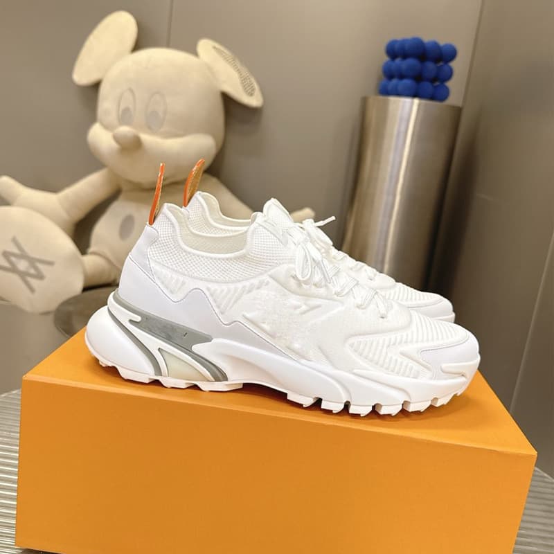 2026 New LV Mesh Sports Shoes Casual Knit High Quality Cushioning Low-Top Running Shoes Thick Sole Dad Shoes for Men