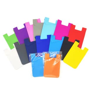 Silicone Phone Card Holder Bank Card Transit ID Card Sticker Printable LOGO Silicone Single Layer Phone Back Card Pouch