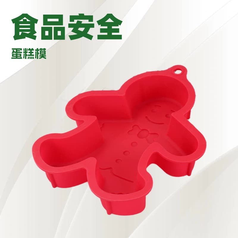 Factory Cross-Border Large Cartoon Christmas Snowman Silicone Cake Mold Food-Grade Baking Cookie Mold
