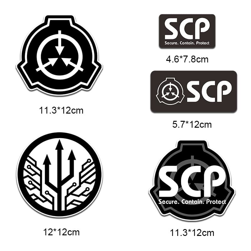 SCP Foundation Containment Items Large Set Decals for Car Motorcycle Helmet Skateboard Luggage Computer Stickers