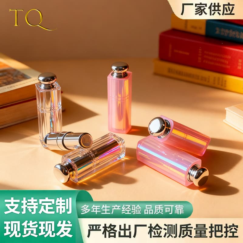 In Stock Mini 9mm Lipstick Tube Cosmetic Packaging Material Plastic DIY Lipstick Silver Powder