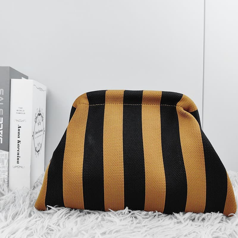 ins Knitted Bag Handheld Shoulder Tote Bag Custom Women's Fashion Portable Storage Bag Korean Style Niche Clutch