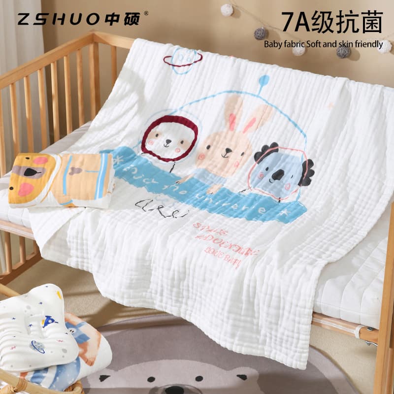 Pure Cotton Baby Bath Towel Six-Layer Gauze Unique Flower Newborn Children Products Infant Bath Baby Towel Soft Fabric Baby Bathing Towel