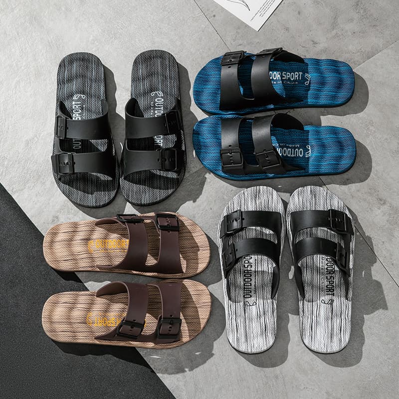 Plus Size Men's Slippers, Non-Slip Thick Sole Outdoor Beach Slippers, Massage Bathroom Bath Sandals, Wholesale Distribution