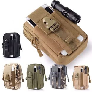 Cross-border Outdoor Sports Molle Tactical Waist Bag Men's 5.5/6 Inch Waterproof Phone Bag Wear Belt Running Hanging
