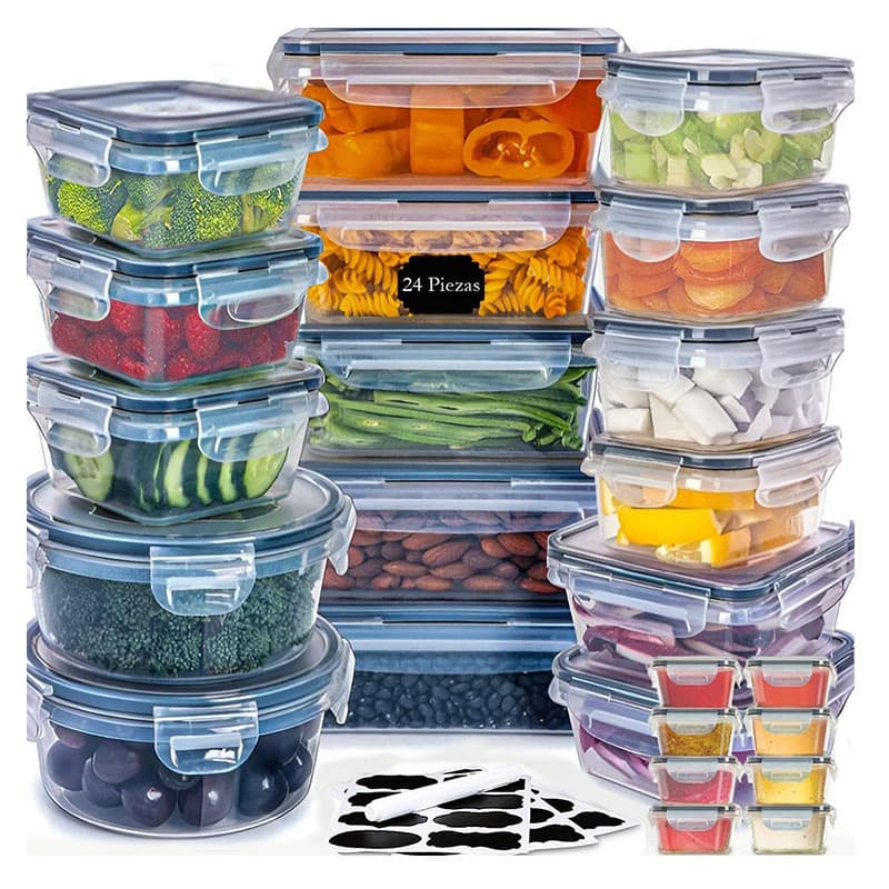 Cross-border Set Storage Box Sealed Jar Kitchen Refrigerator Transparent Sealed PP Plastic Food New Material Storage Fresh-keeping Box