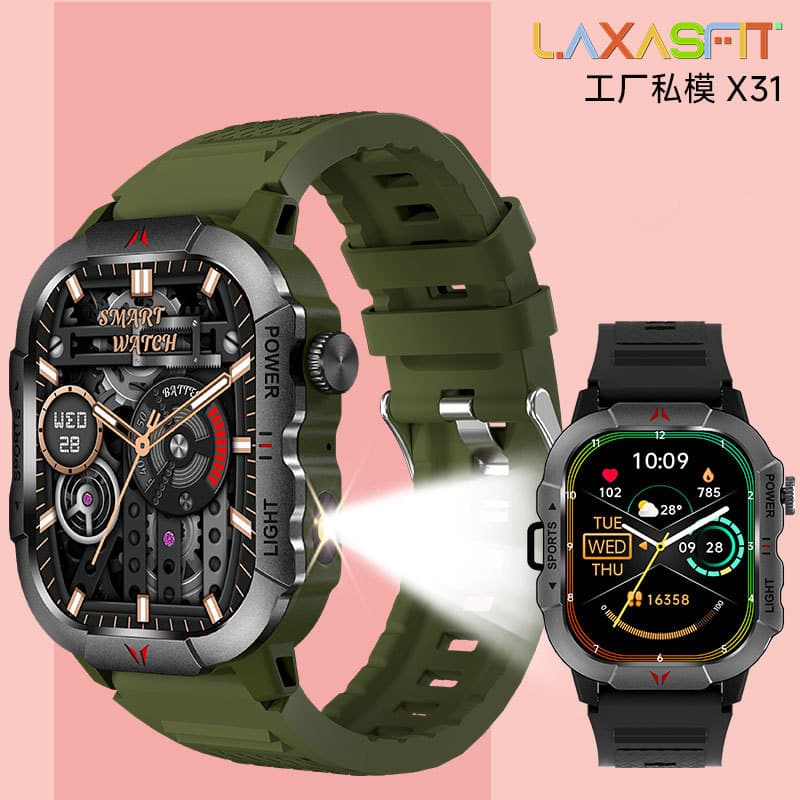 x31 outdoor tactical watch running meter pedometer calorie men's watch waterproof true heart rate sports electronic smart watch