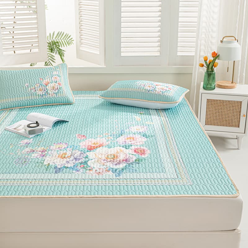 Thai Natural Latex Cooling Mat Three-Piece Set Summer Cool Feel Silk Soft Mat Summer Cooling Mat Microbusiness Live Stream Direct Shipping Drop Shipping