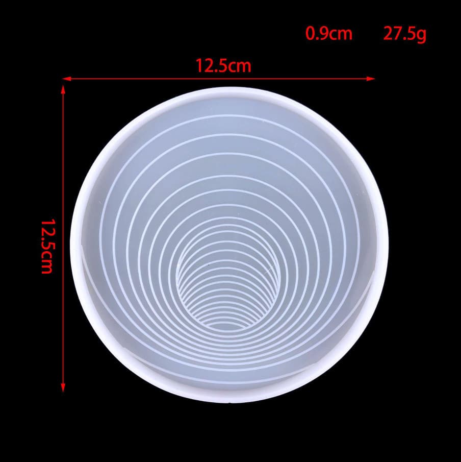 3D Illusion Round Coaster Resin Mold DIY Coaster Tea Cup Coaster Coffee Pad Silicone Mold
