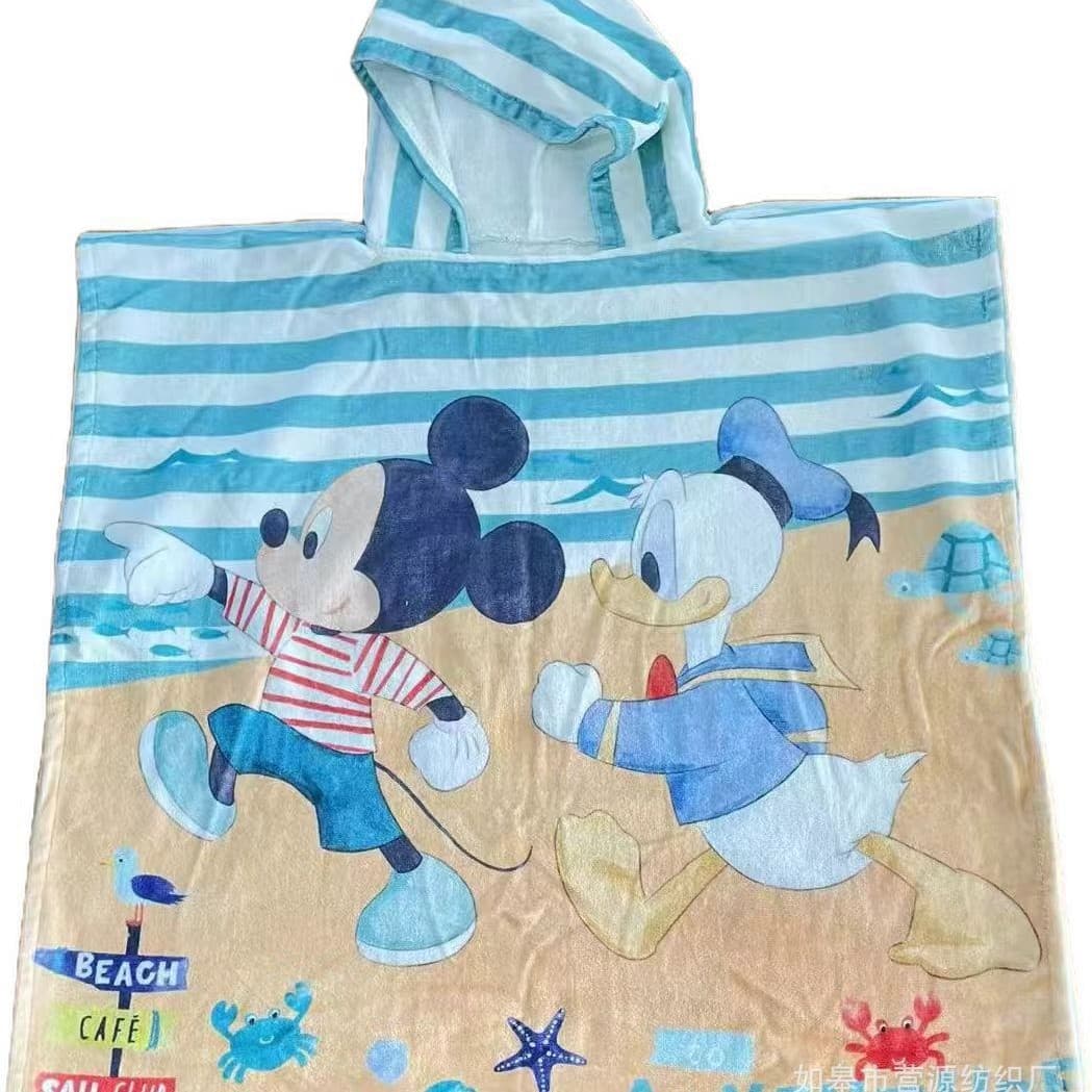 Recycled 100% Cotton Yarn-Dyed Printed Towel, Bath Towel, Beach Towel, Cape Poncho, Towel Blanket, Towel Fabric