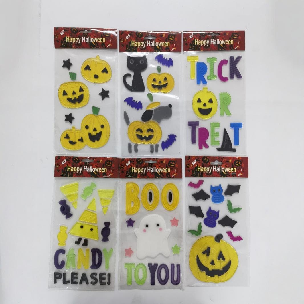Manufacturer supplies TPR Halloween jelly stickers, Halloween jelly window stickers, Halloween window stickers, refrigerator stickers for home use