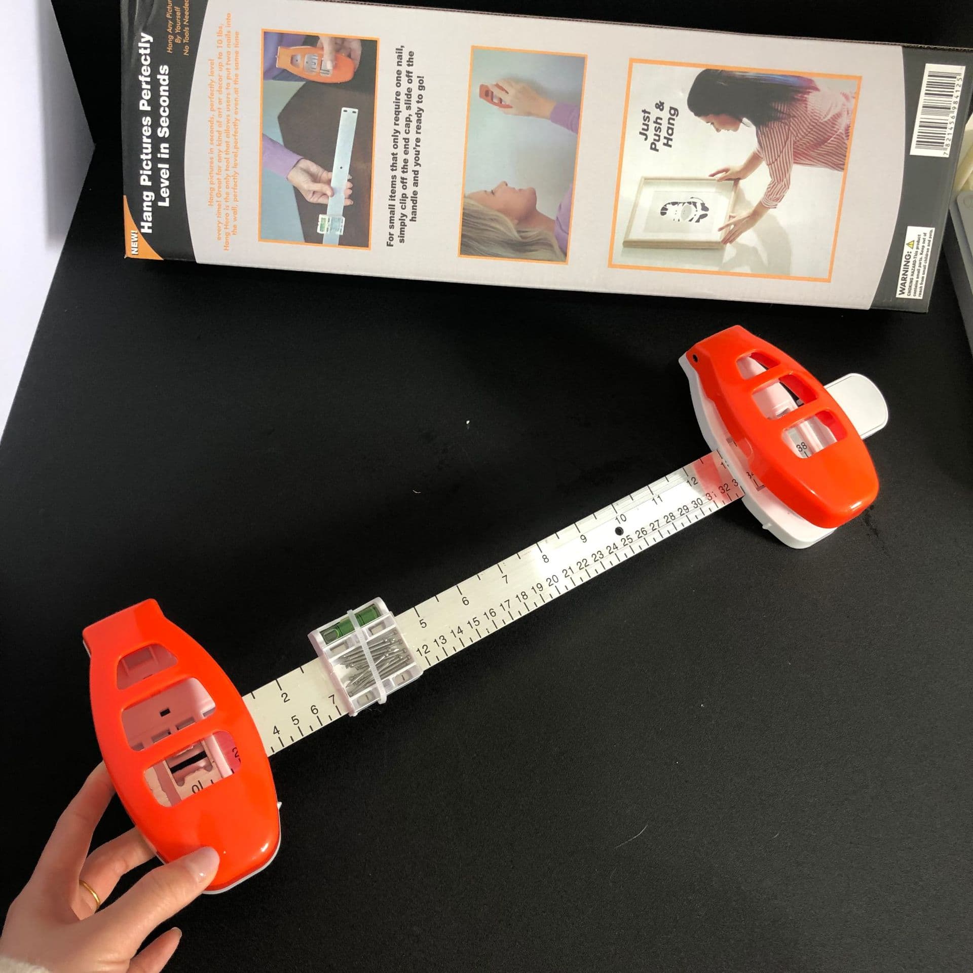 Cross-Border Bestseller HANGING HERO Picture Frame Level Ruler, Frame Installation Balance Ruler Hanging Tool