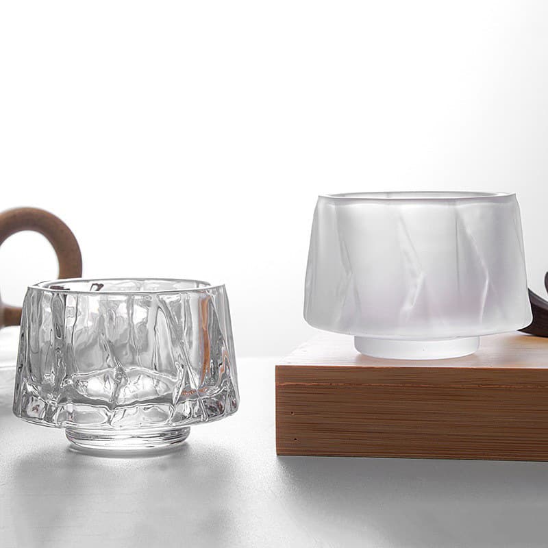 Handmade frosted master cup, Japanese crystal glass Kung Fu tea set, single thickened small cup, creative tea tasting cup
