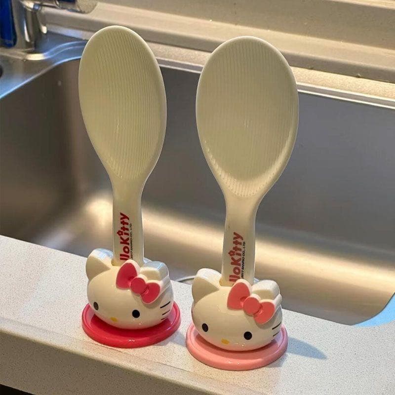 Hello Kitty Rice Spoon Food-Grade Heat-Resistant Standable Kitchen Household Rice Scoop Korean Style Cute Aluminum Alloy