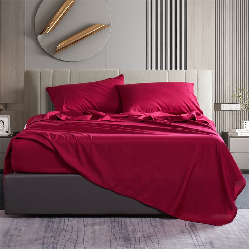 Cross-border Home Textile Amazon Hot Selling Brushed Four-Piece Bed Sheet Set Bed Sheet Fitted Sheet Pillowcase Wholesale