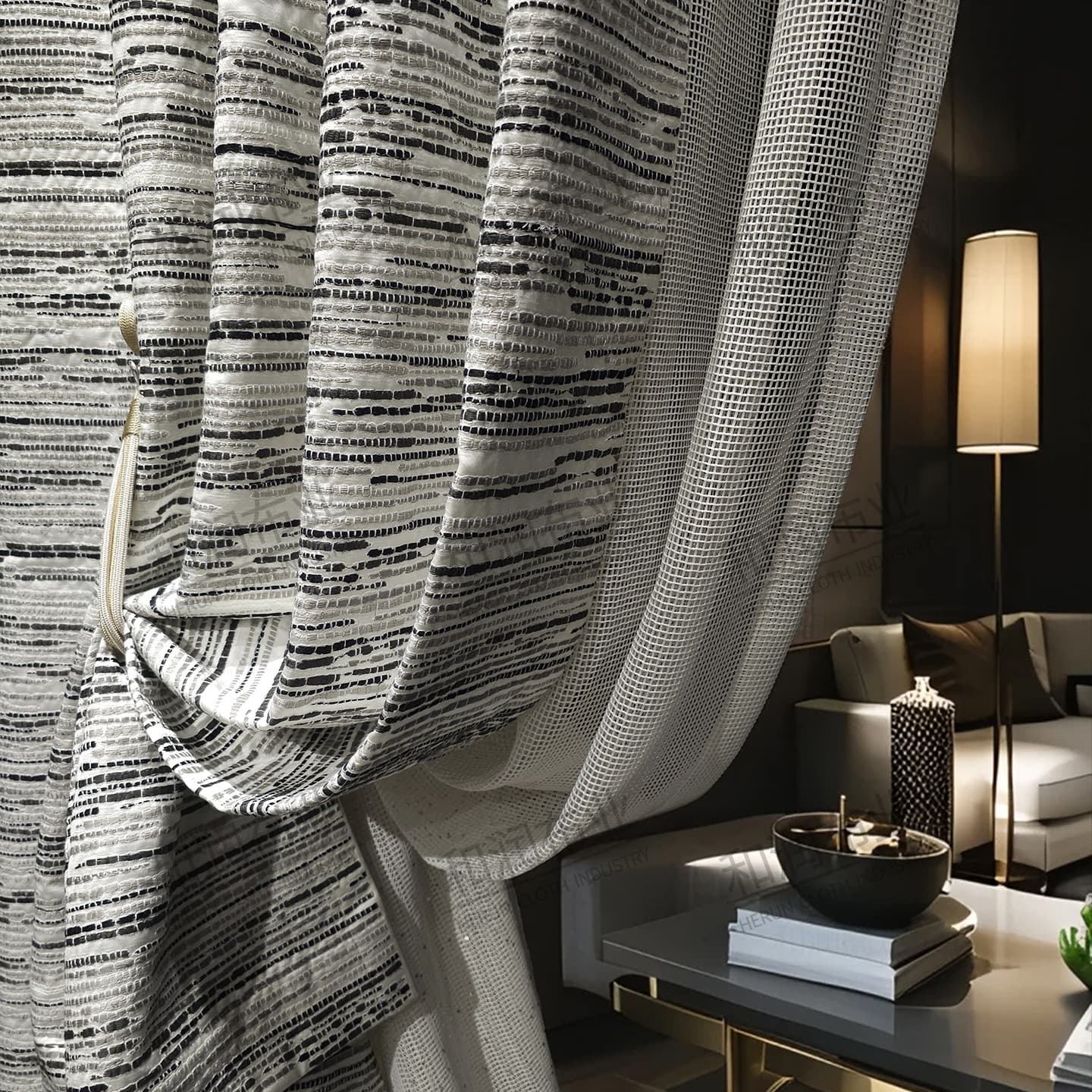 Modern Light Luxury Embroidery High-end Curtains for Luxury French Villa Simple Living Room Premium Bedroom Full Blackout