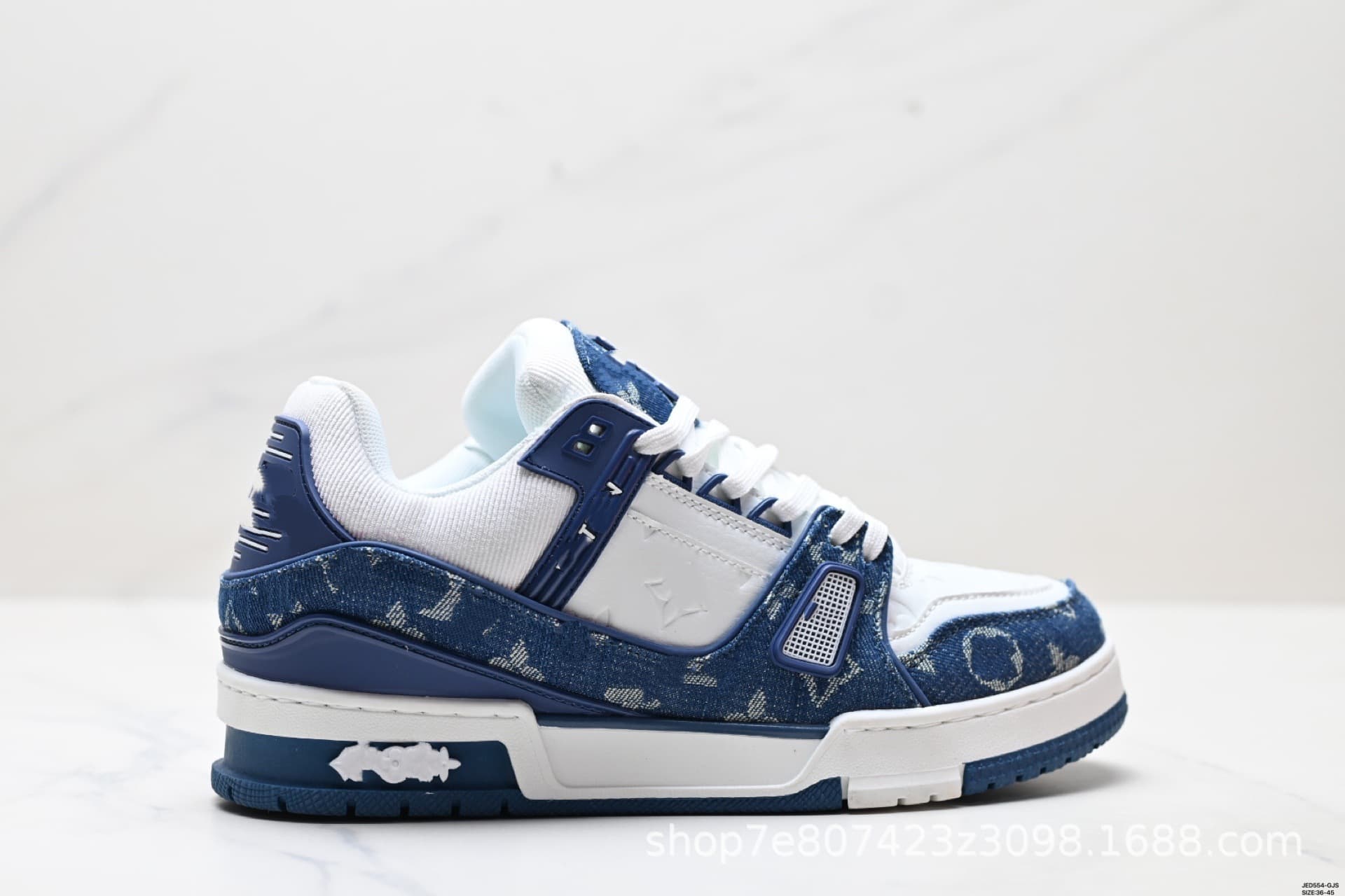 Cross-border Trade EU/US Station Putian Shoes L Brand Donkey Brand TRAINER Shoes White Cement Denim Blue Four-Leaf Clover Bread Shoes