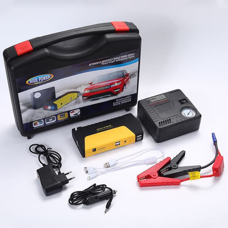 Multi-function car jump starter, 12V vehicle ignition mobile power supply