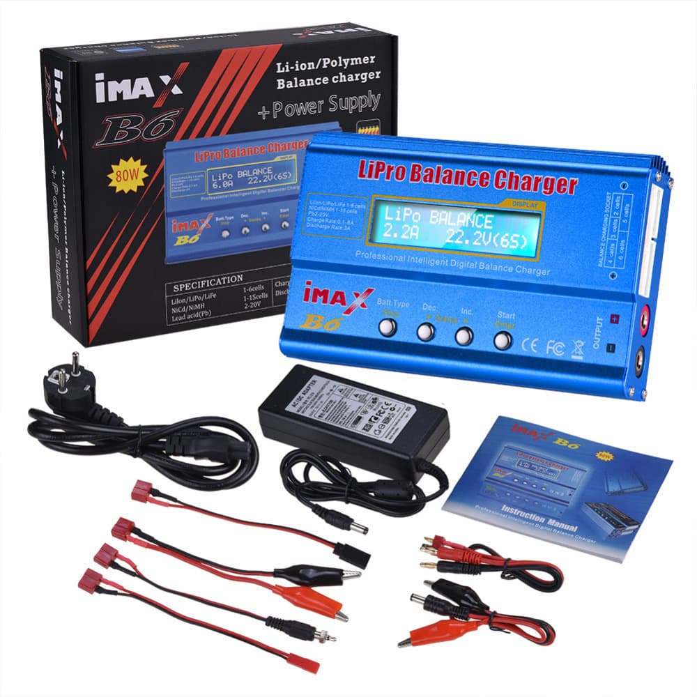 IMAX B6AC 80W Balance Charger Multi-Function LiPo Charger 80W for RC Airplane Car Boat Models