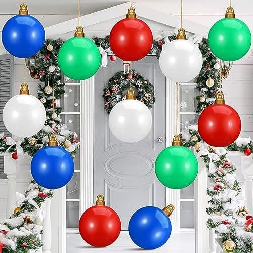 Cross-Border In-Stock Christmas Yard Decorations Party Supplies Christmas Balls Decorative Balls PVC Inflatable Christmas Balls