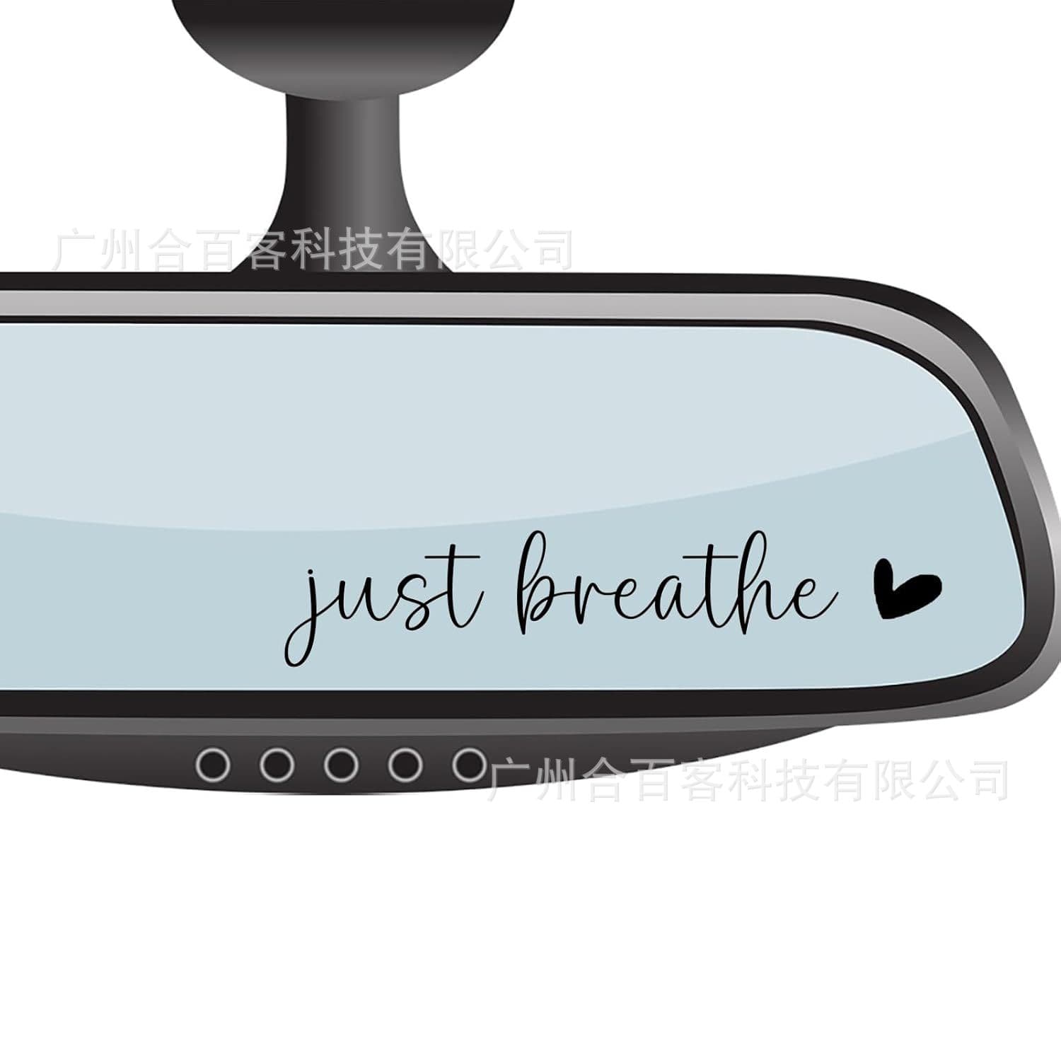 Cross-border Car Rearview Mirror Sticker Just Breathe Window Decal Decoration Car Accessories