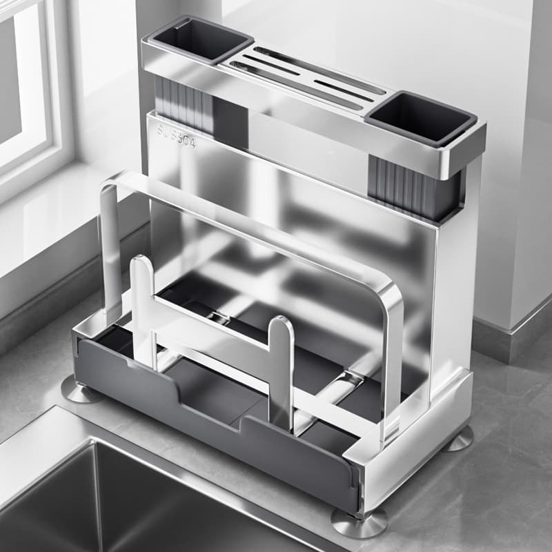304 Stainless Steel Kitchen Knife Holder, Cutting Board Rack, Chopstick and Knife Storage Rack, Kitchen Knife Holder