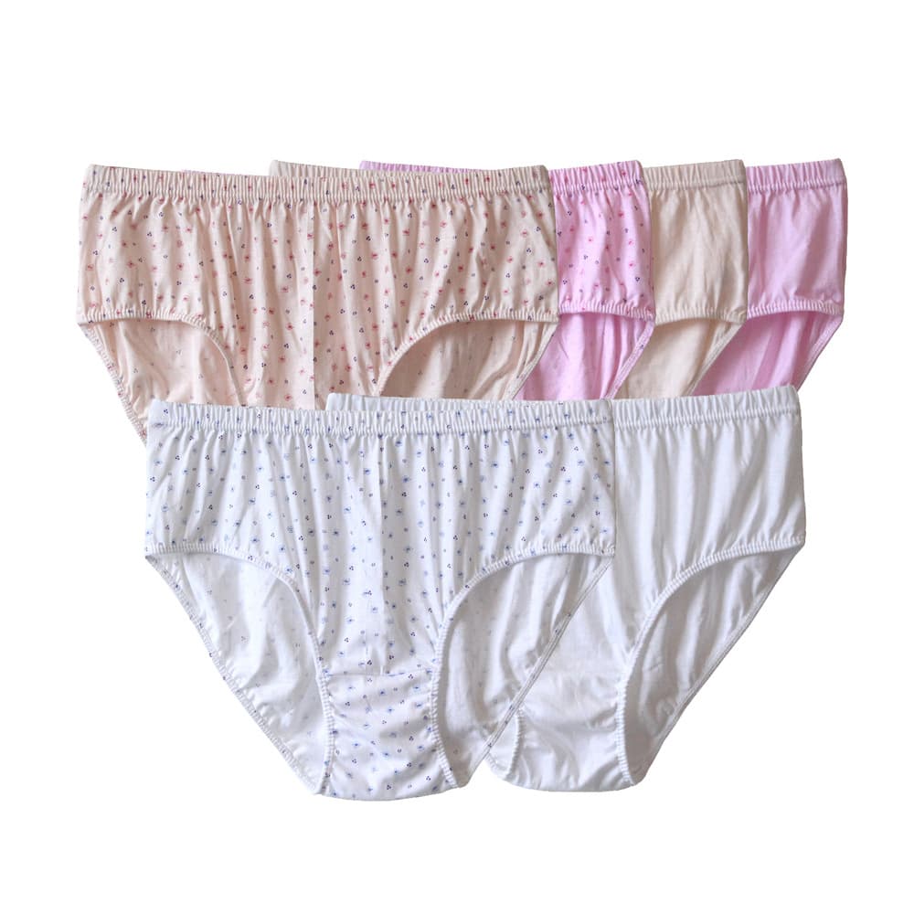 Wang Shuxia High-Waist Triangle Underwear for Middle-Aged and Elderly Women, Cotton Loose Triangle Panties with Floral Pattern
