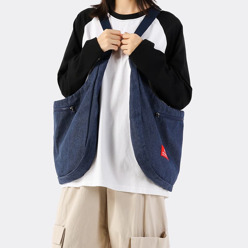 Ins shoulder bag, workwear backpack for men, trendy large capacity crossbody bag, unisex street hip-hop Harajuku functional bag