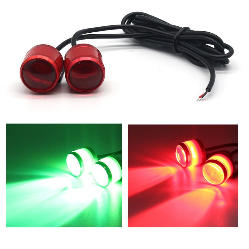 New High-Brightness Flashing Motorcycle LED Eagle Eye Light Revenge Light with Bracket Ghost Fire LED Light from Source Factory