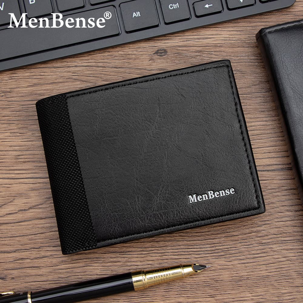 Cross-border foreign trade new men's short wallet splicing wallet multi-card slot wallet multi-function wallet spot wholesale