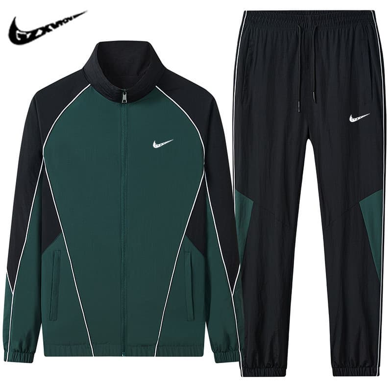 Cross-Border 2026 Spring Sportswear Set for Men, Velvet Fabric, Level 4 Waterproof, Casual Sports Jacket and Pants Two-Piece Set