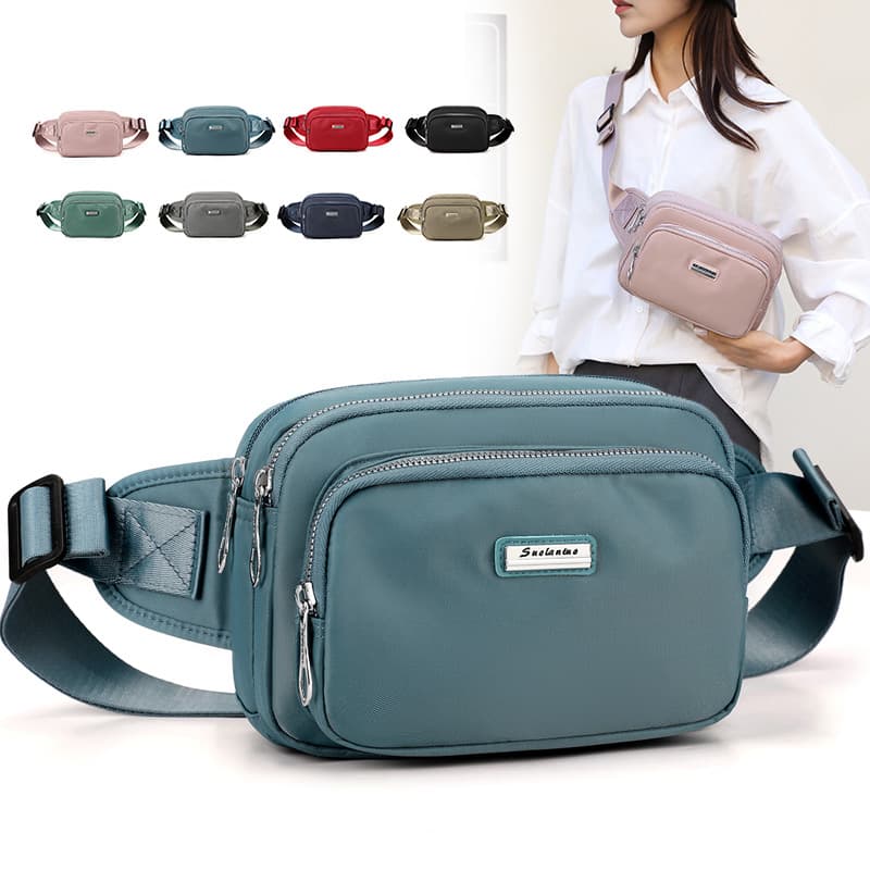 Chest Bag Women's 2024 New Korean Fashion Women's Small Backpack Large Capacity Nylon Cloth Shoulder Chest Crossbody Small Bag