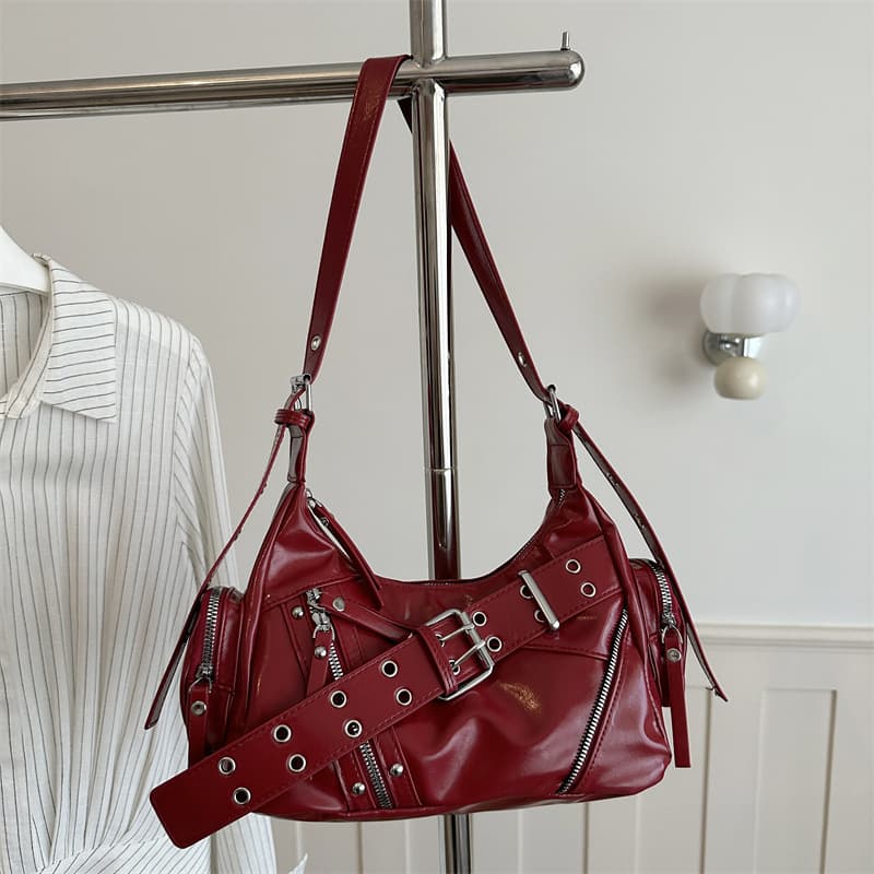 Retro New Simple Armpit Bag New Niche 2026 Summer Motorcycle Bag High-Looking Single Shoulder Fashion Bag Women's Bag