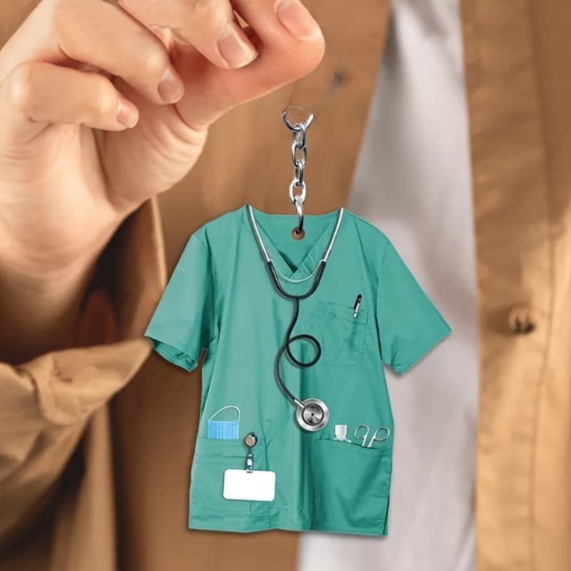 Cross-border New Acrylic Flat Clothes Car Decorative Pendant